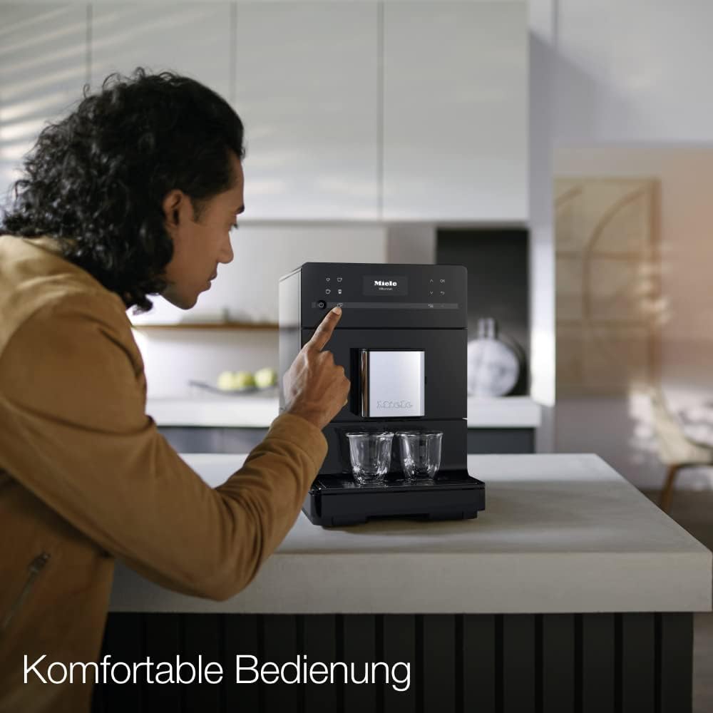 Miele CM 5310 Silence Stand Kaffeevollautomat / OneTouch for Two / Reinigungsprogramme / Kannenfunktion / cremiger Milchschaum / Obsidianschwarz (11525280)