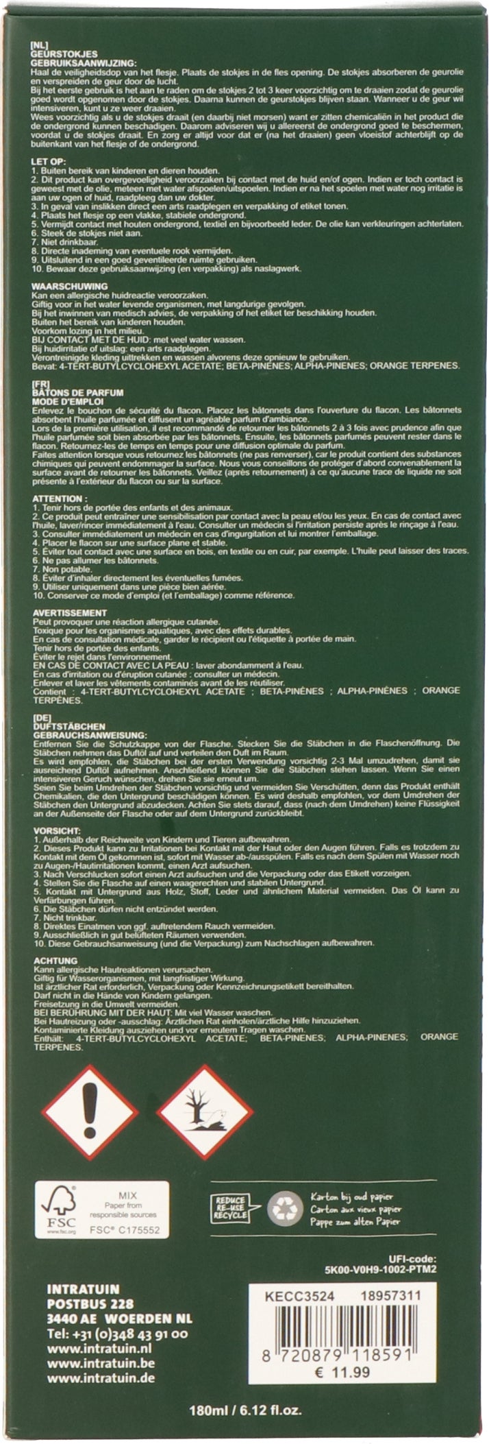 Intratuin geurstokjes Cedar Balsam 180 ml