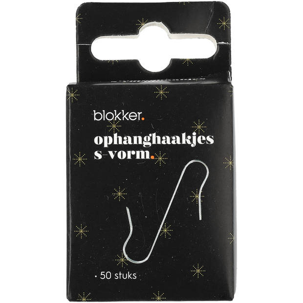 Blokker ophanghaakjes S-vorm S/50 zilver