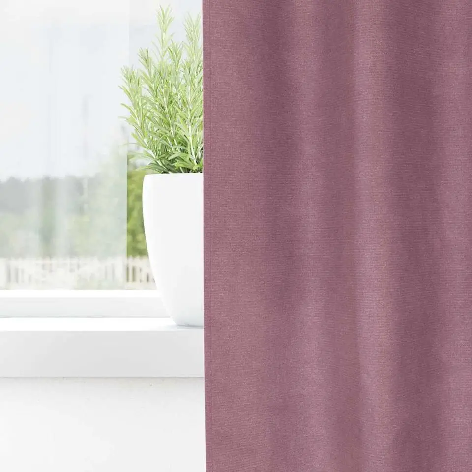 vidaXL Gordijnen met lussen - Donkerroze - 140x260 cm - Fluweel - 2 Stuks