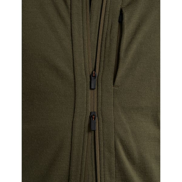 Veste polaire randonnée ICEBREAKER QUANTUM III LS ZIP HOODIE LODEN