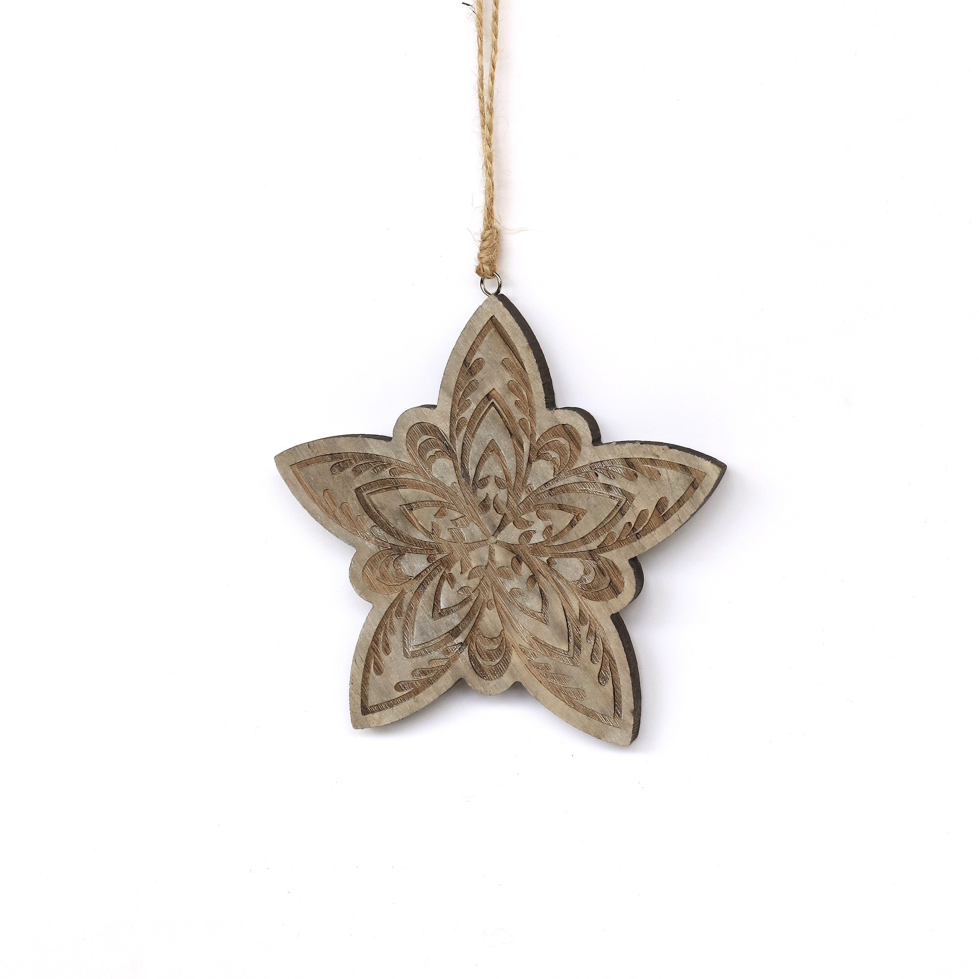 Holz-Blume, grau, Ø 15 cm von fischer's lagerhaus