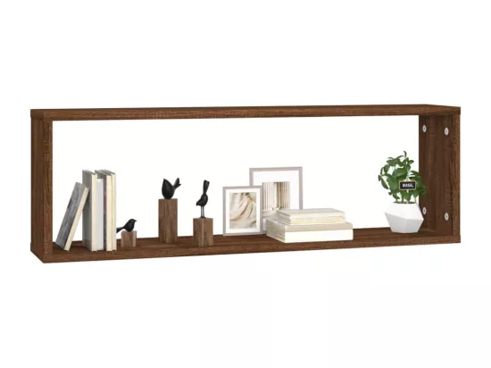 Étagères murales cubiques 4 pcs Chêne marron 80x15x26,5 cm