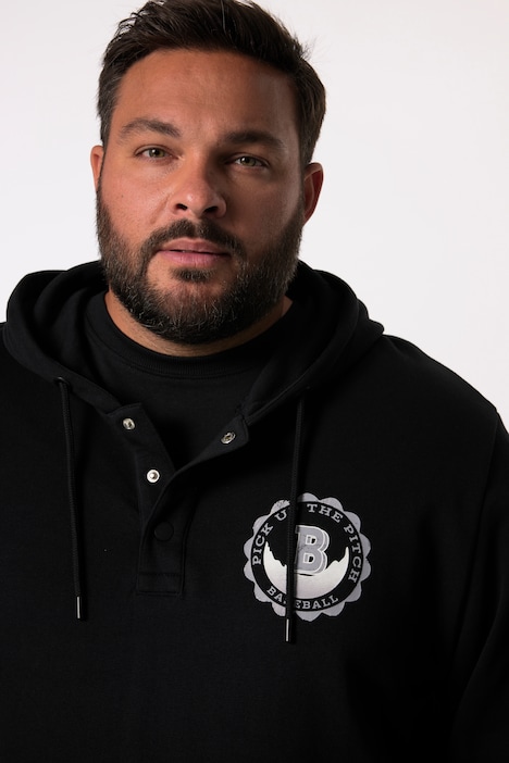 Men+ Hoodie, Sweat, Kapuze, Brustprint, bis 8 XL