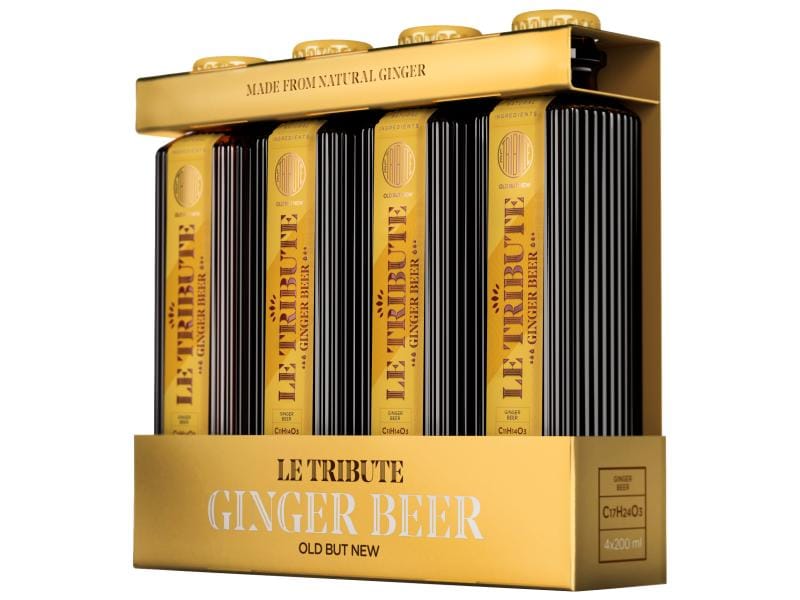 Le Tribute Soft-Drinks Ginger Beer 4 x 20 cl Würziges Ingwerbier zum Mixen