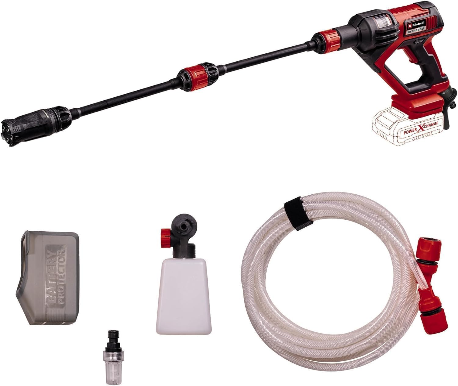 Einhell Akku-Druckreinigerpistole Hypresso 18/24 Li-Solo Power X-Change (18 V, 24 bar, zur mobilen Reinigung und Bewässerung, 240 L/h, inkl. Zubehör, ohne Akku)