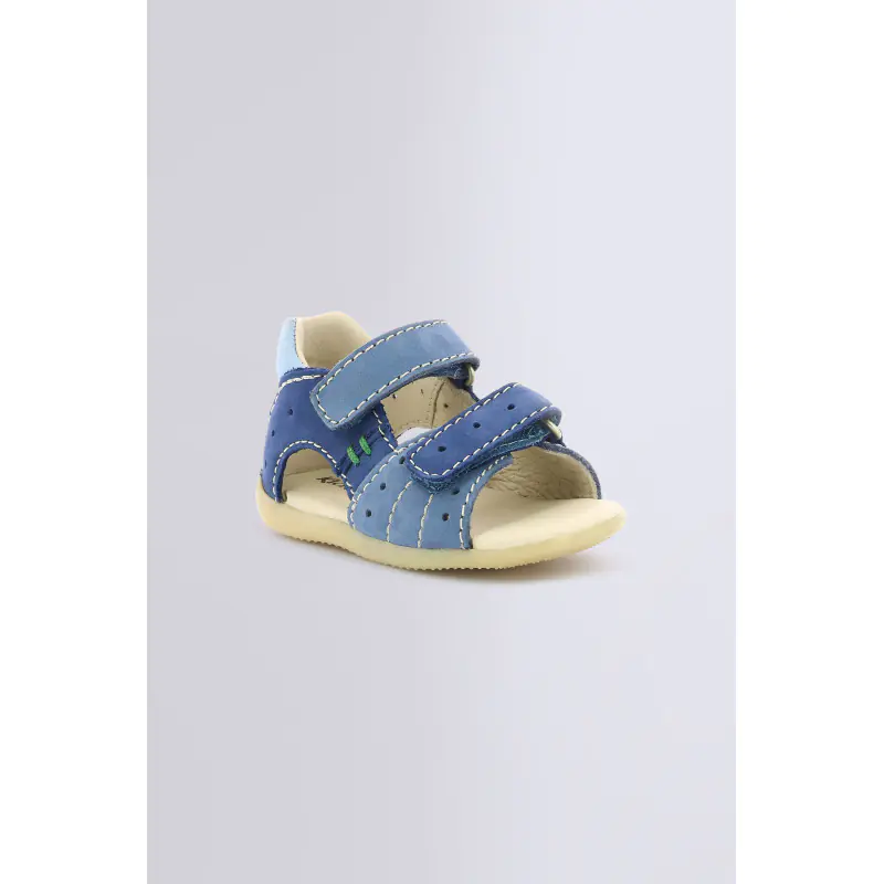 BOPING BLEU TRICOLORE SANDALES Cuir Garçon