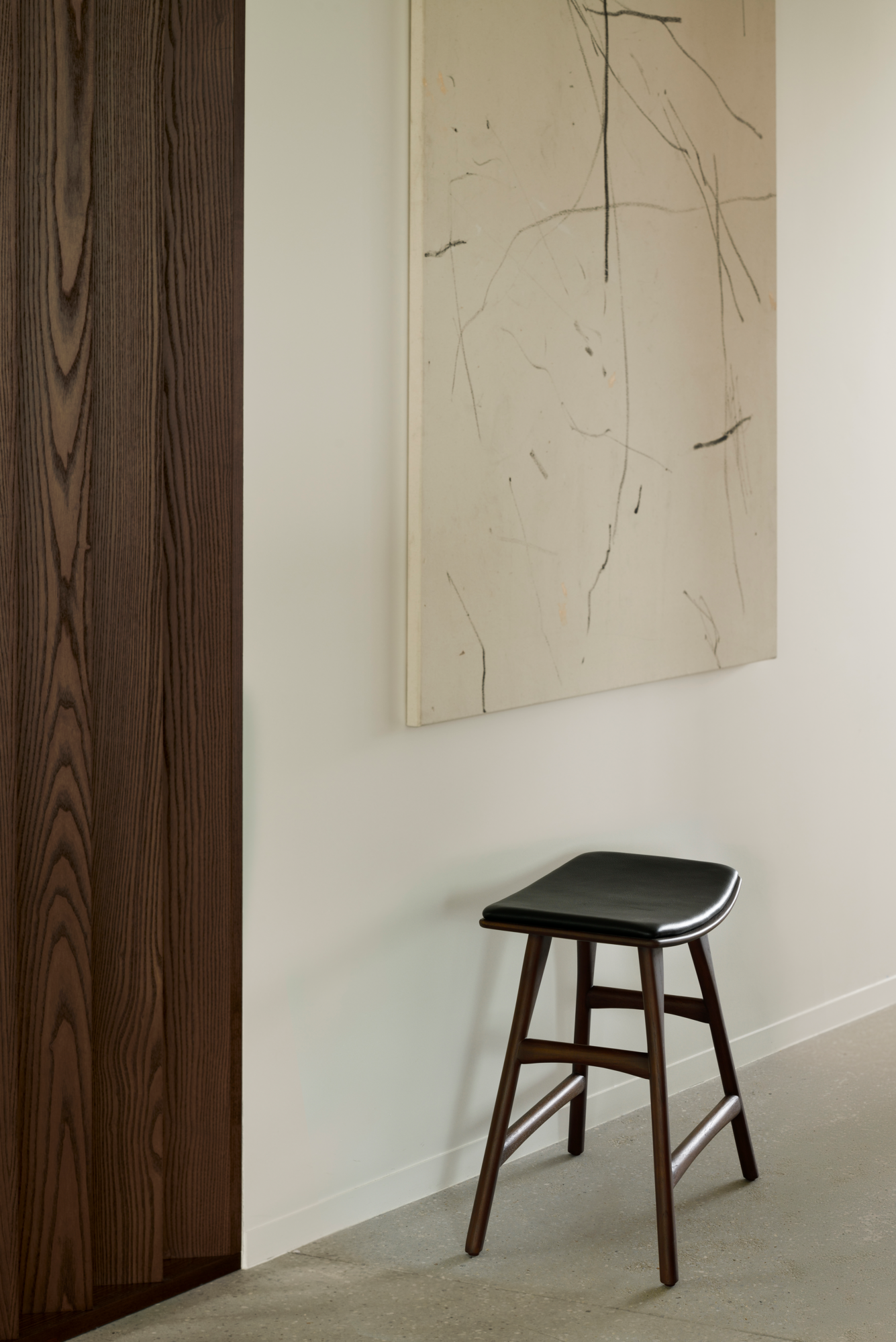 Osso kruk - bruin teak/zwart leer