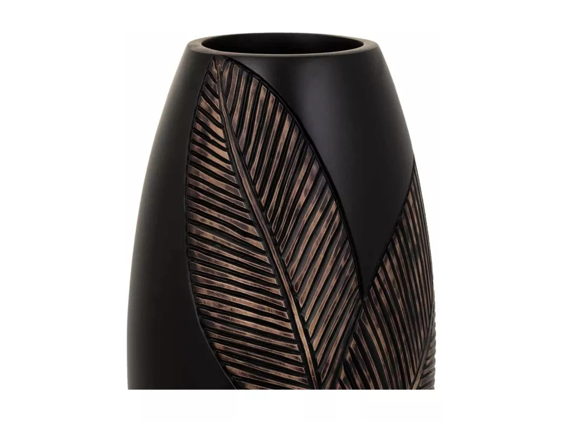 Vase en polyrésine marron 18x18x35h