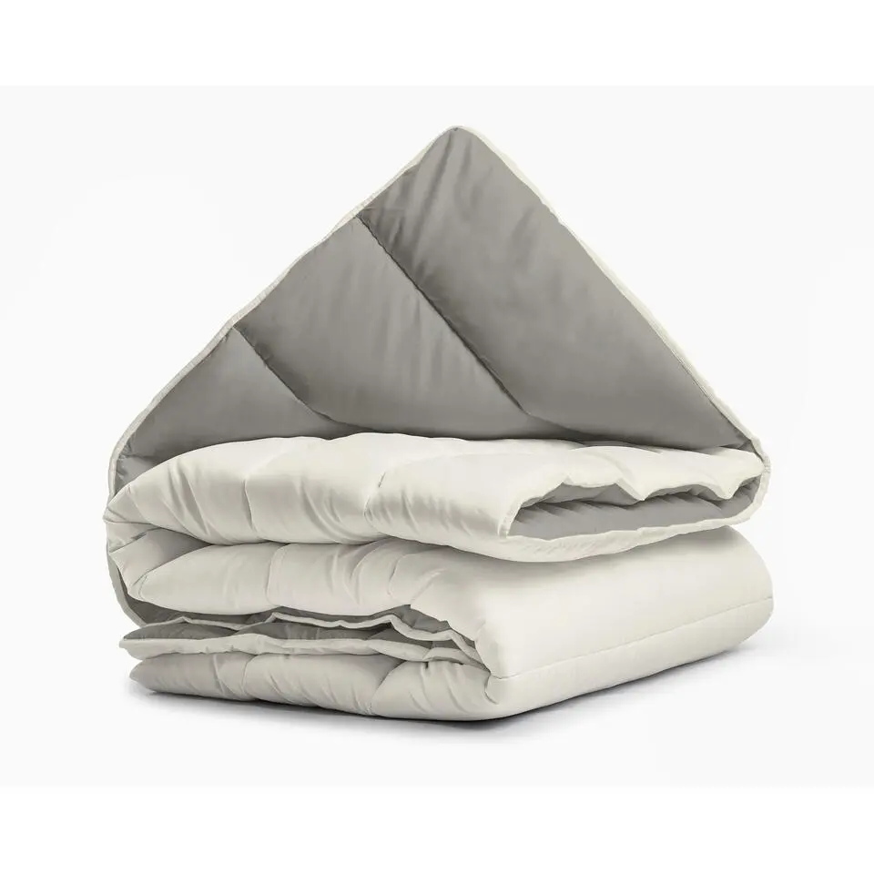 Dekbed zonder Overtrek 200x200 – Incl. Kussenslopen – Wasbaar – Crème/Kaki