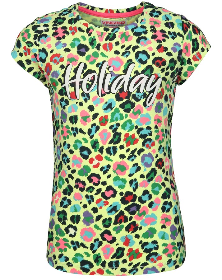 T-Shirt HOLISA – HOLIDAY in limette