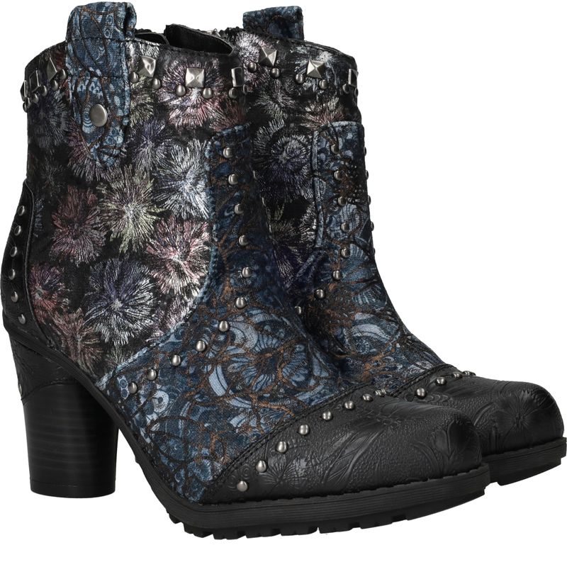 Mustang Enkellaarsjes Blauw Dames