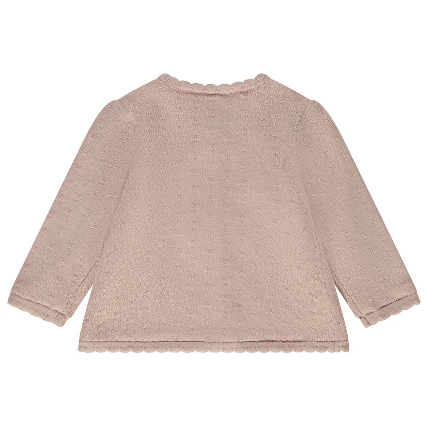 Gilet en tricot fantaisie avec nœuds pour bébé fille - Multicolore