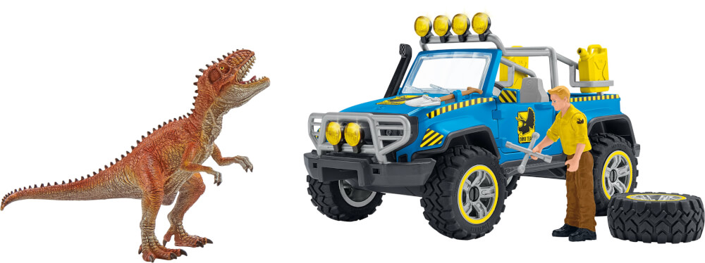 schleich® 41464 Geländewagen mit Dino-Außenposten
