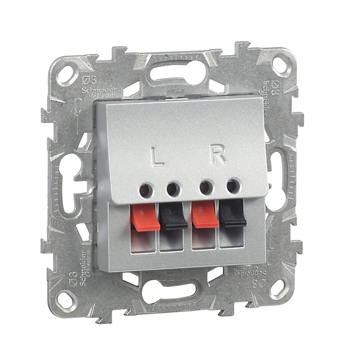 Mécanisme prise haut-parleur Schneider Electric Unica Déco aluminium