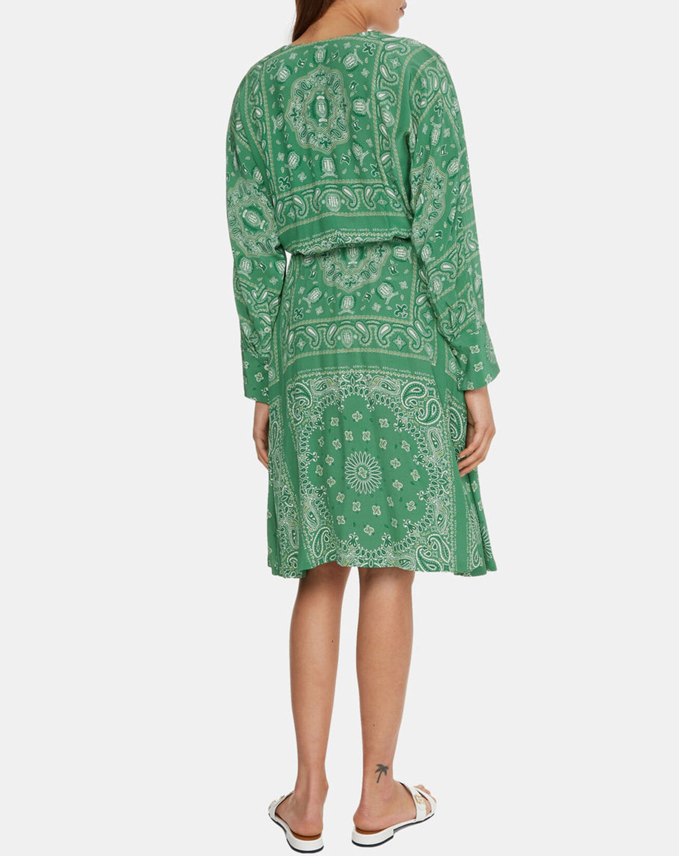 Tommy Hilfiger Robe midi imprimée bandana verte