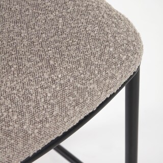 Kave Home Barhocker CISELIA Bouclé hellgrau/schwarz