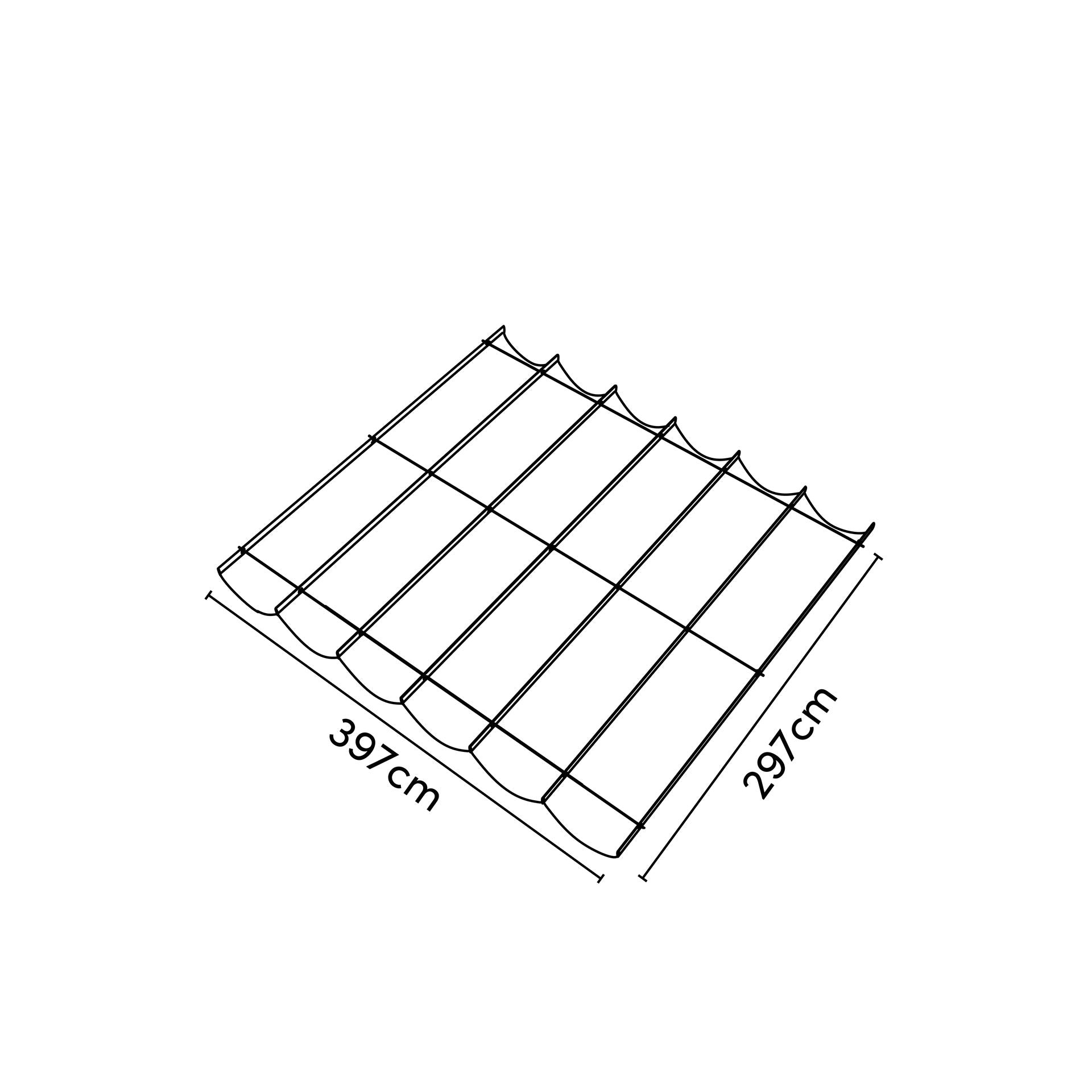 Platinum harmonicadoek Prosail L397 x B297 cm - Antraciete