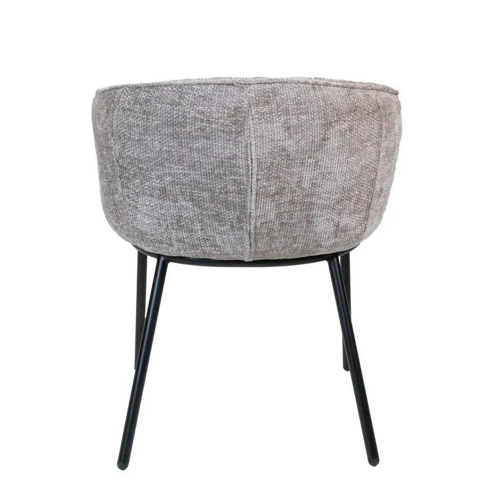 Eetkamerstoel Beige - Stof - Zithoogte 51cm - Stoel Mae - Set van 2
