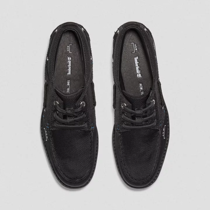 Timberland x A-COLD-WALL* Future73 Sapato Náutico Feminino com 3 Ilhós, Costurado à Mão, na cor Preta