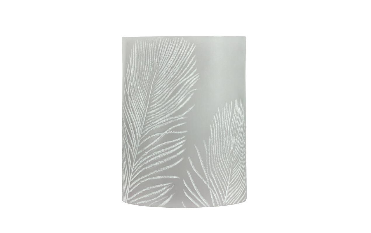 LED-Kerzen Set Cosy Feather, Ø 7.6 cm, Grau/Weiss, 2 Stk.LED-Wachskerze, 2er Set