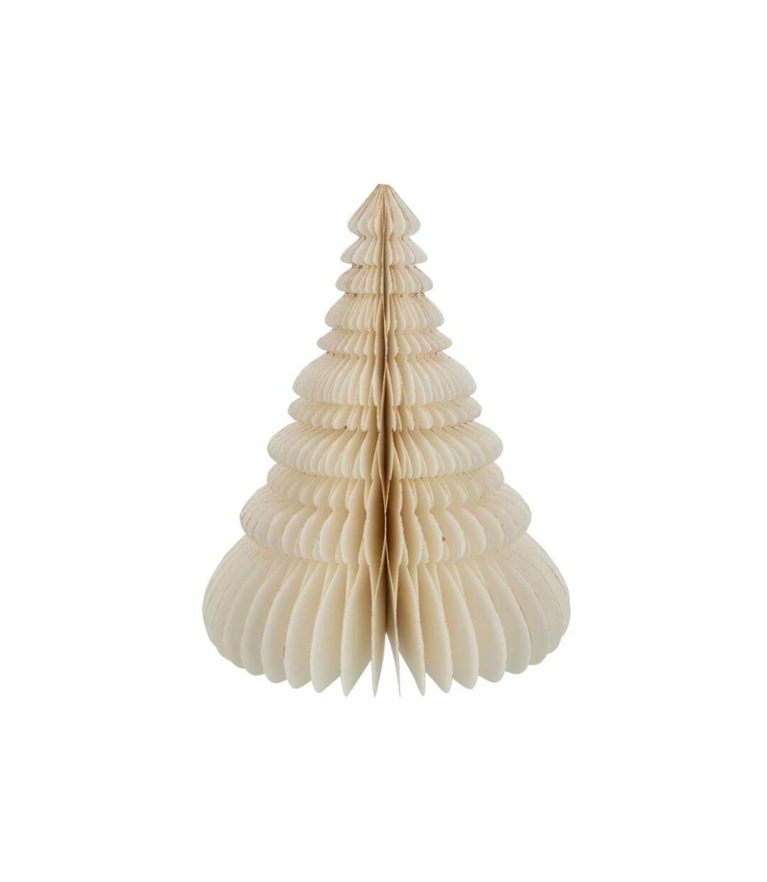 Paris Prix - Sapin De Noël à Poser En Papier pliant 30cm Crème