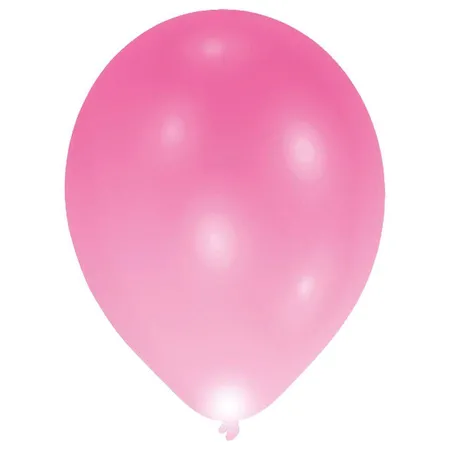 amscan LED Latexballon Set, Pink 5 Stück
