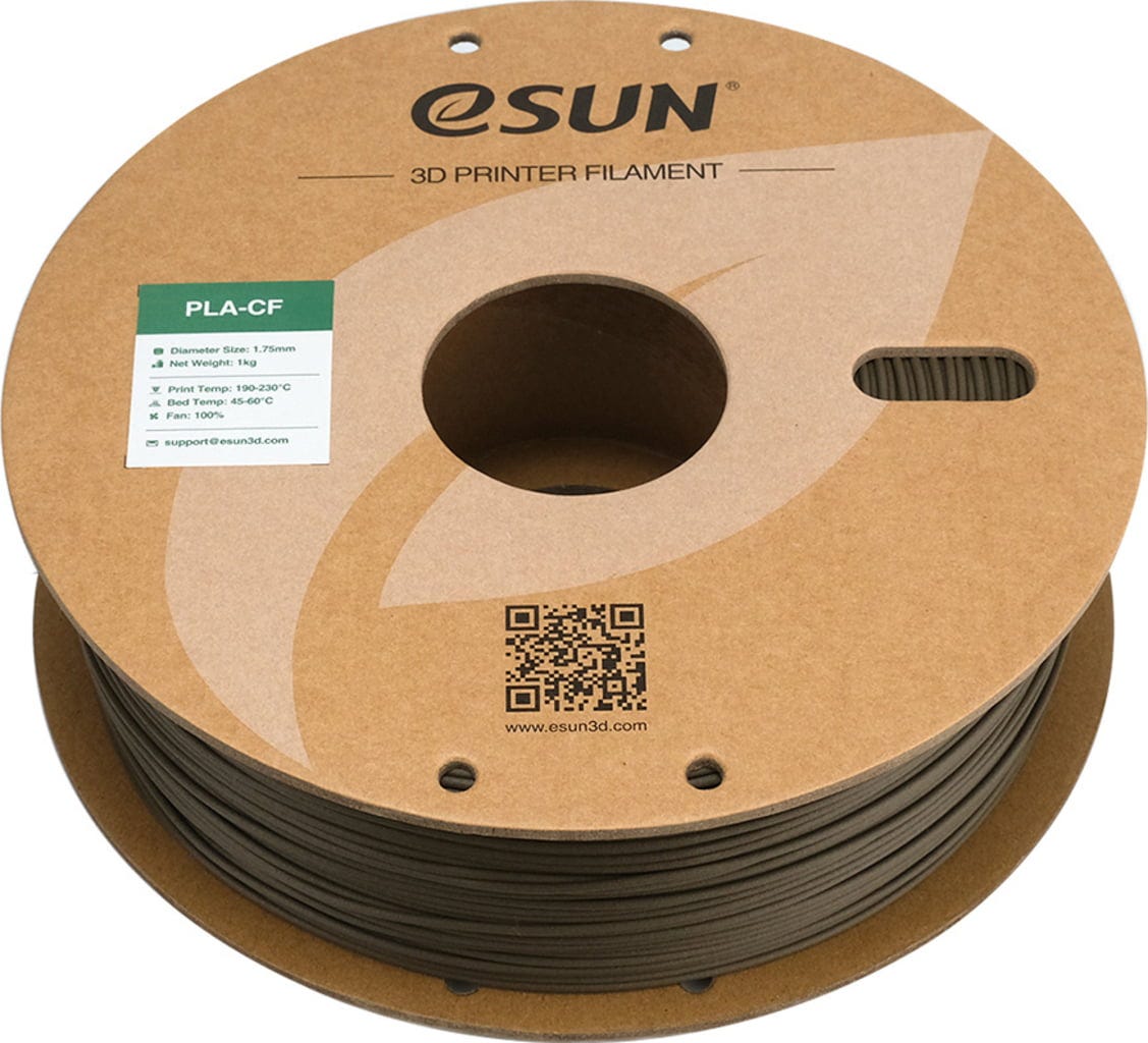 eSUN  PLA-CF Brown, 1,75 mm / 1000 g    PLA-Filament mit Kohlenstofffasern verstärkt