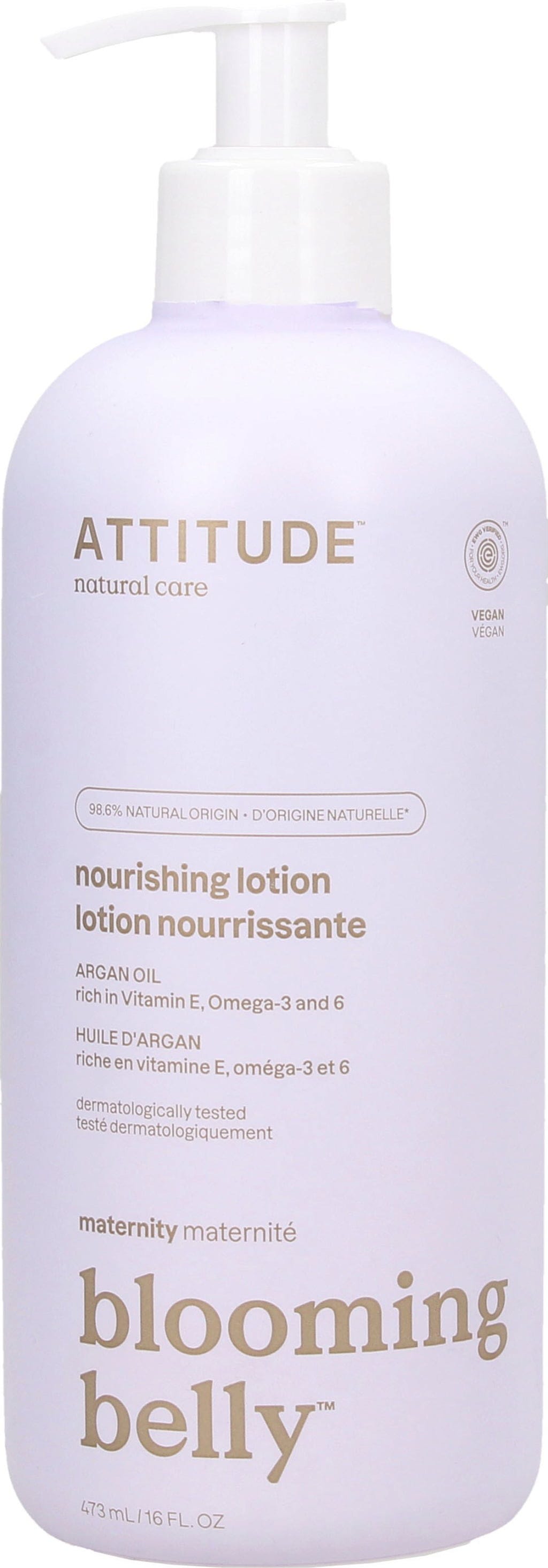 ATTITUDE  Blooming Belly Natural Nourishing Lotion Argan, 473 ml