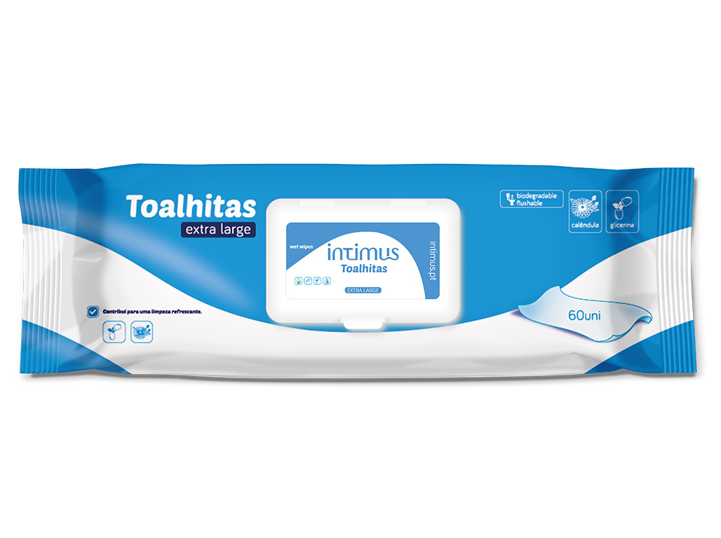 TOALHITA INCONTINÊNCIA INTIMUS XL BIODEGRADÁVEL 60UN