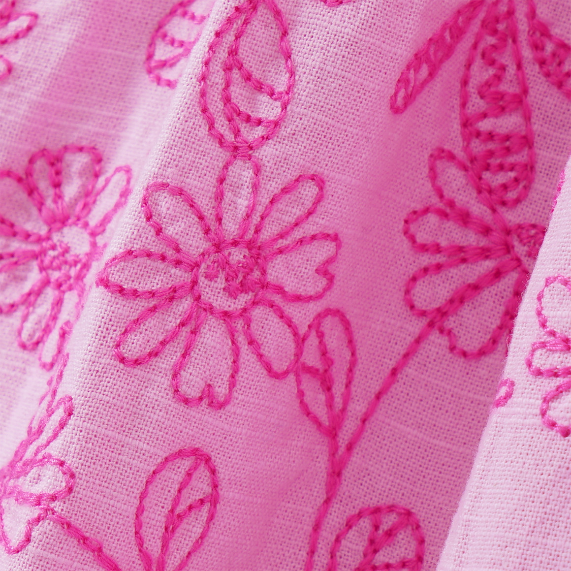 Topomini Baby Kleid mit Blumen-Stickerei rosa / pink