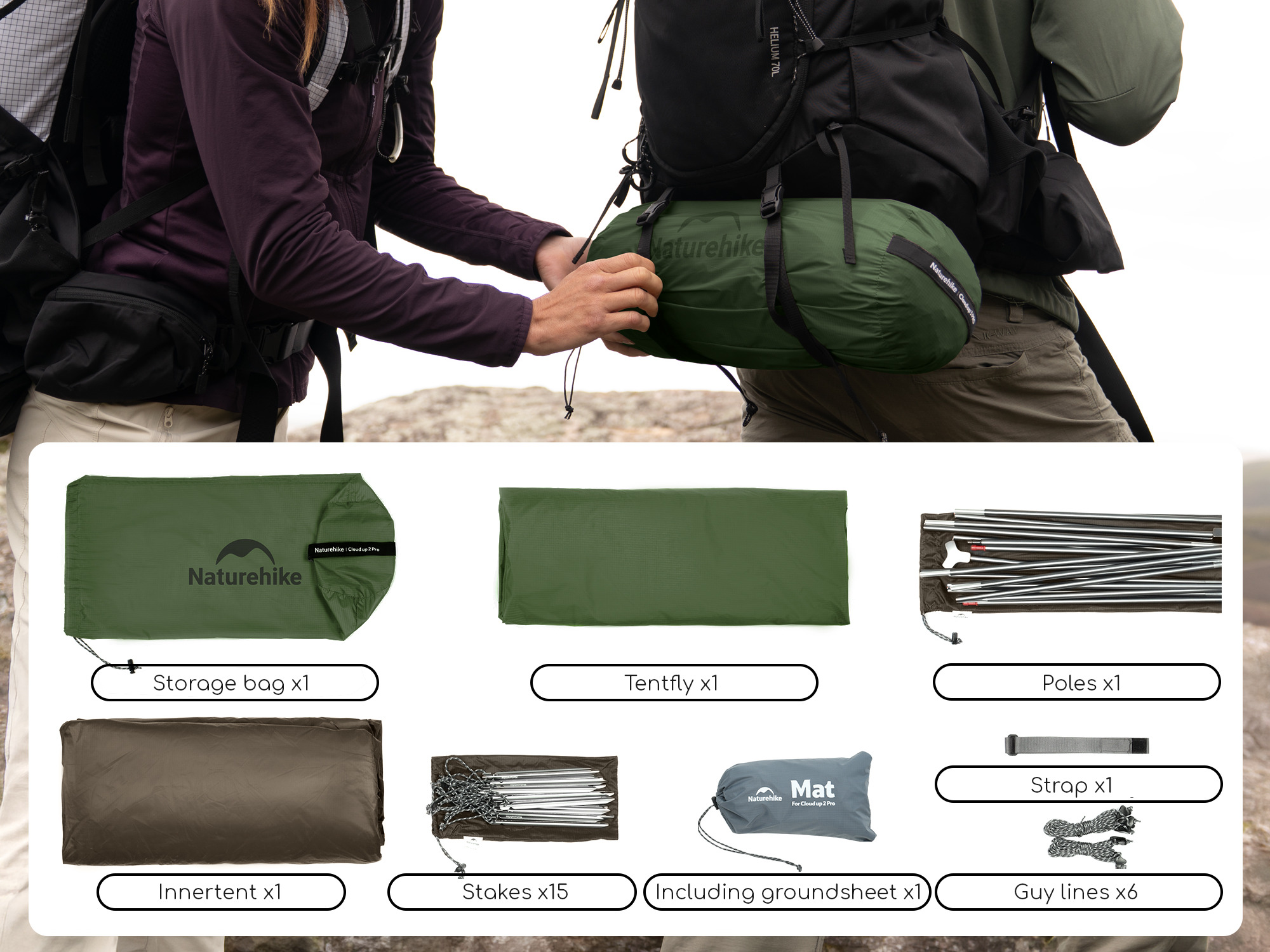 Naturehike Cloud Up 3 PRO tent - White