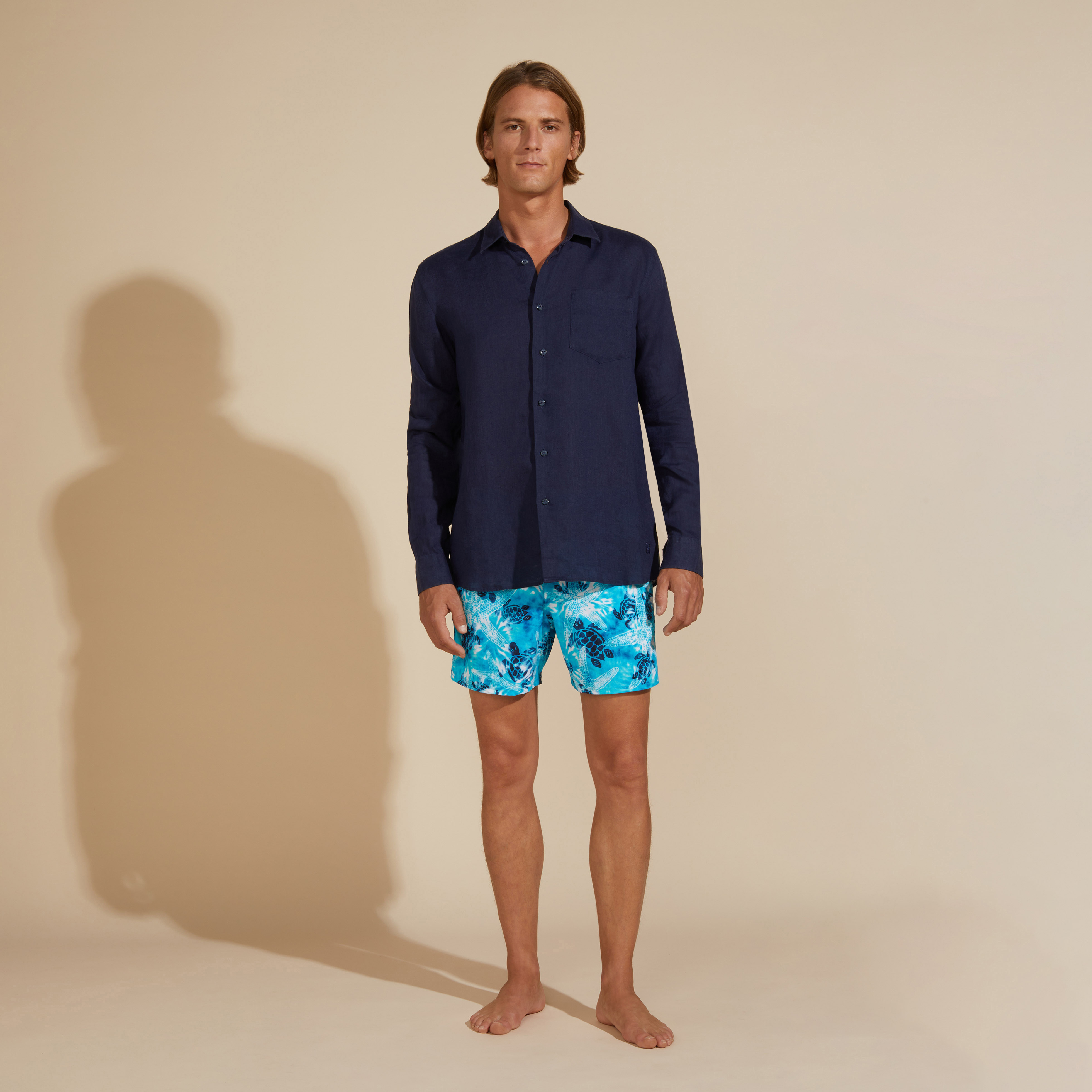 Chemise en lin homme unie