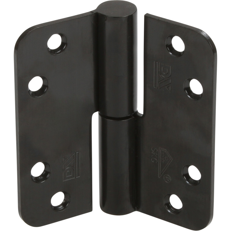 DX kogelstiftpaumelle RVS SKG*** 89x89mm RH links zwart