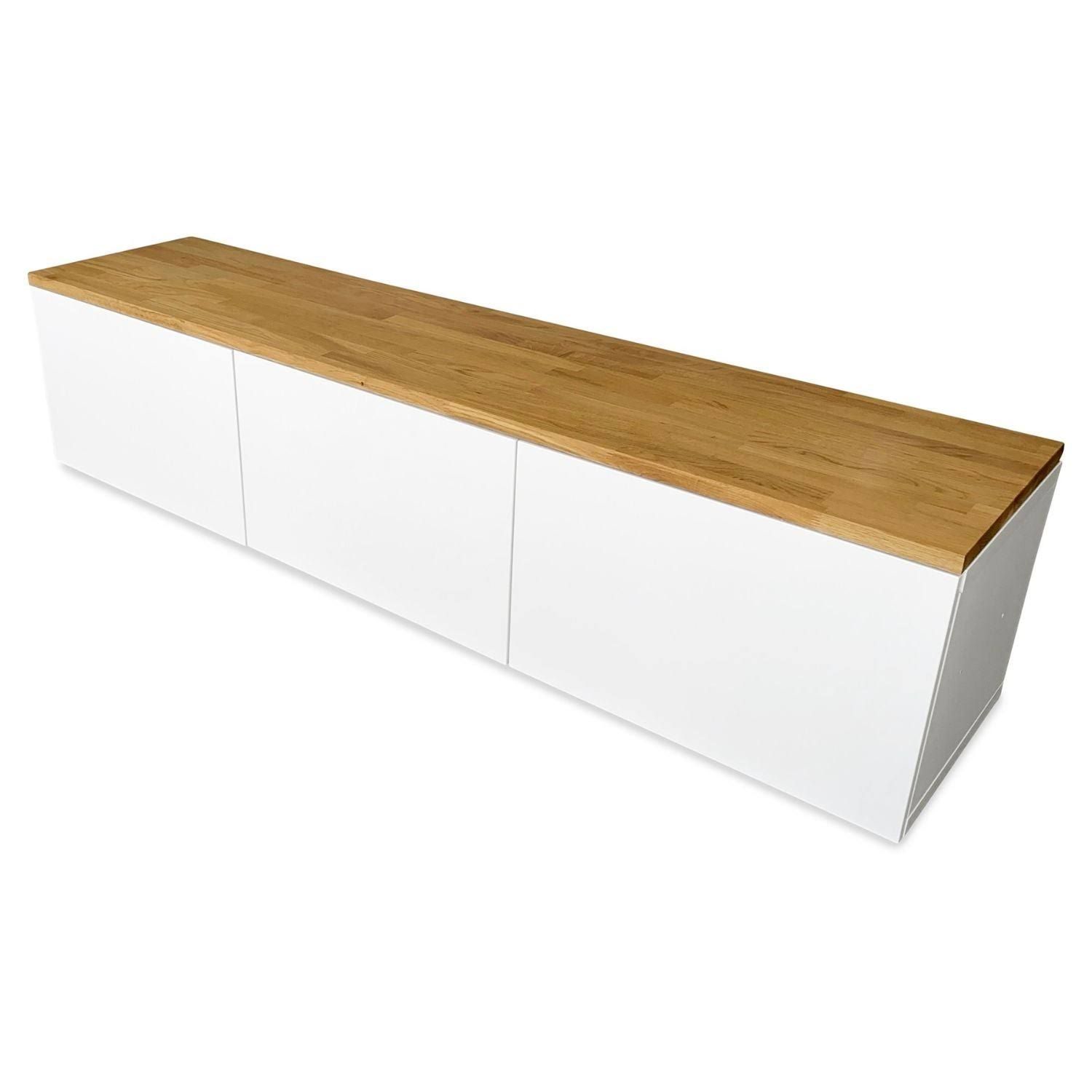 Holzplatte für IKEA Besta breiter Korpus Eiche Natur geölt / 19 mm Kab