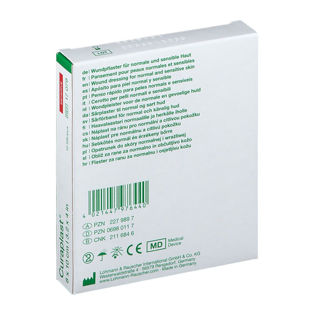 Curaplast® sensitiv Wundschnellverband 8 cm x 10 cm