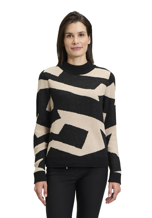 Betty Barclay Strickpullover Ku Black-beige