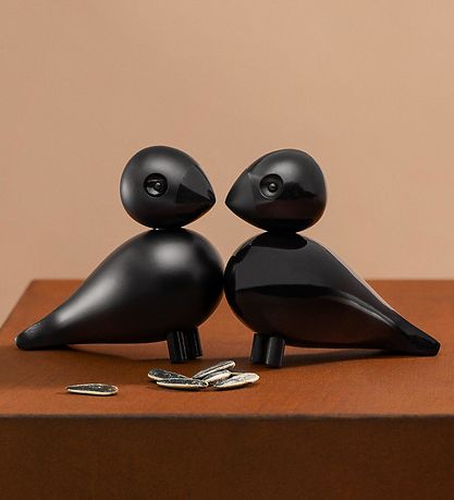 Kay Bojesen Tr?figurer - Turtelduer - 9 cm - Sort