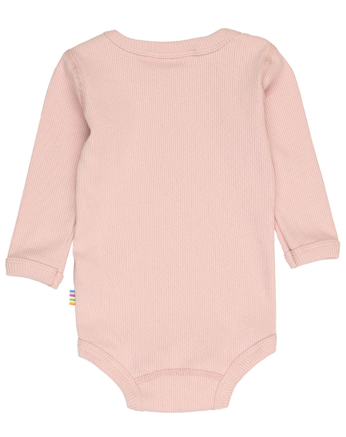 Langarm-Body 602 COTTON RIB in pastell rosa