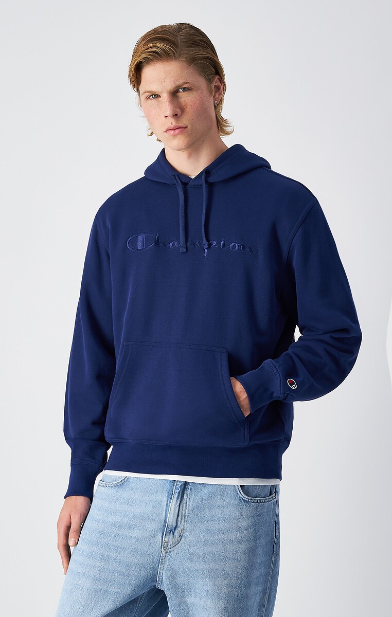 CHAMPION<br>Moletom com capuz e logotipo bordado grande