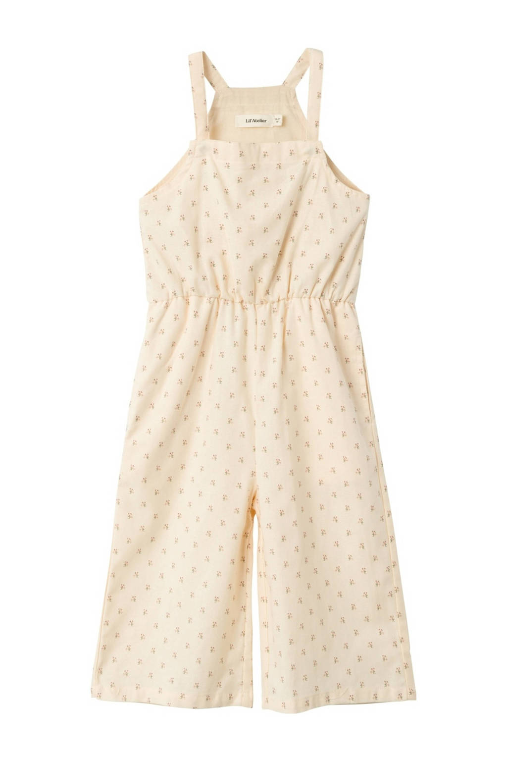 LIL' ATELIER regular fit tuinbroek NMFFAMAJA met all over print ecru