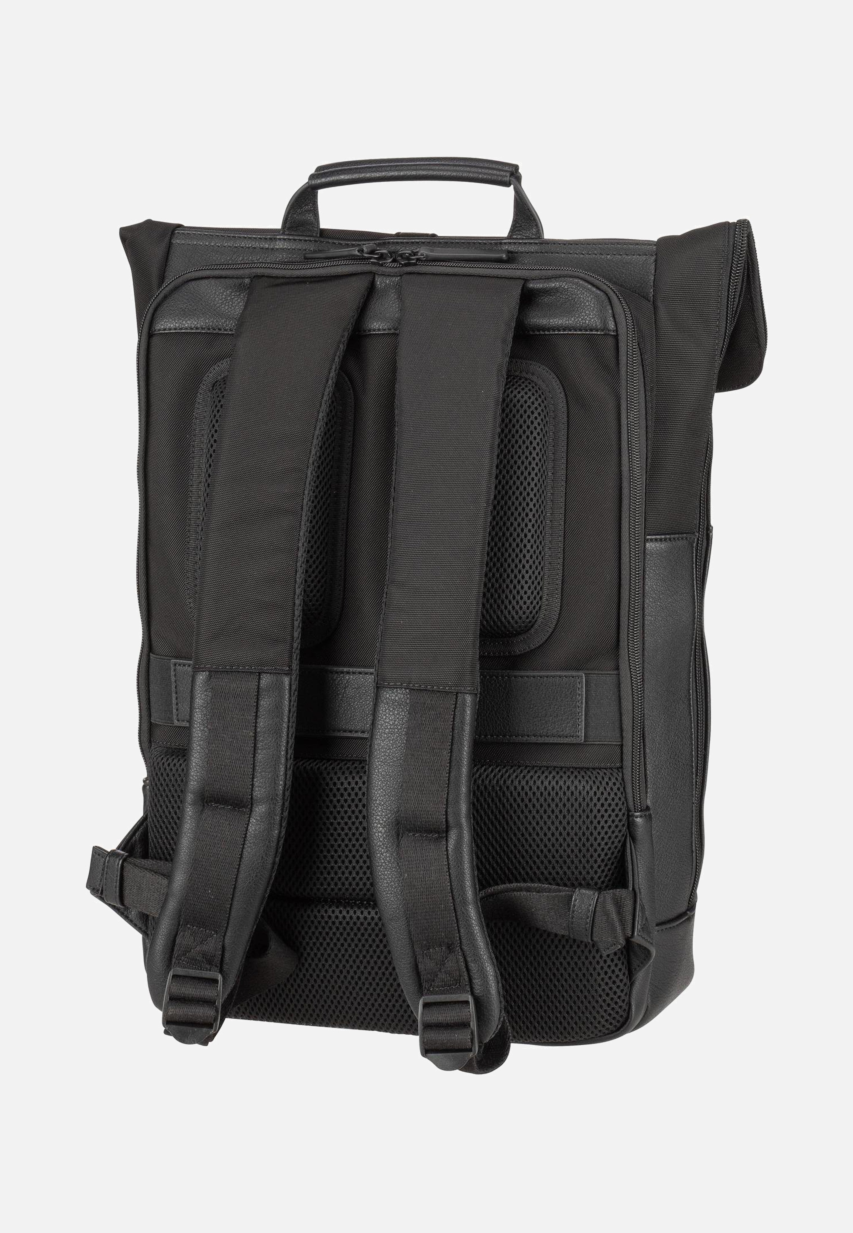 Riga Courier Black - Rolltop Rucksack