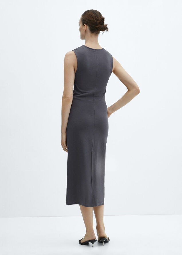 MANGO Knotted cotton dress 92