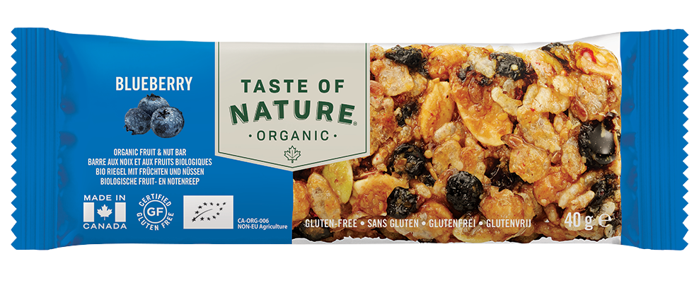 TASTE OF NATURE Riegel<br>40 g, Blueberry
