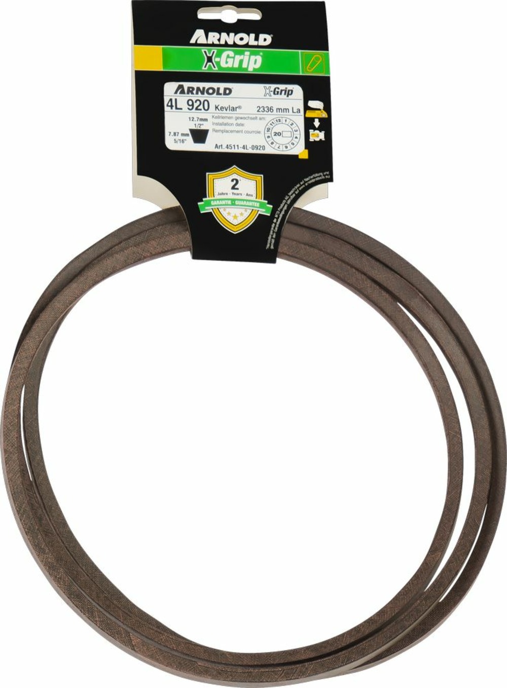 Courroie trapézoïdale x-grip v de type 4l920