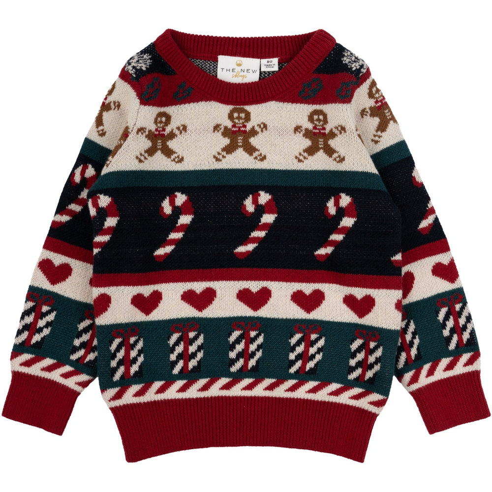 Køb THE NEW Siblings Multi Colour Holiday Jacquard Pullover
