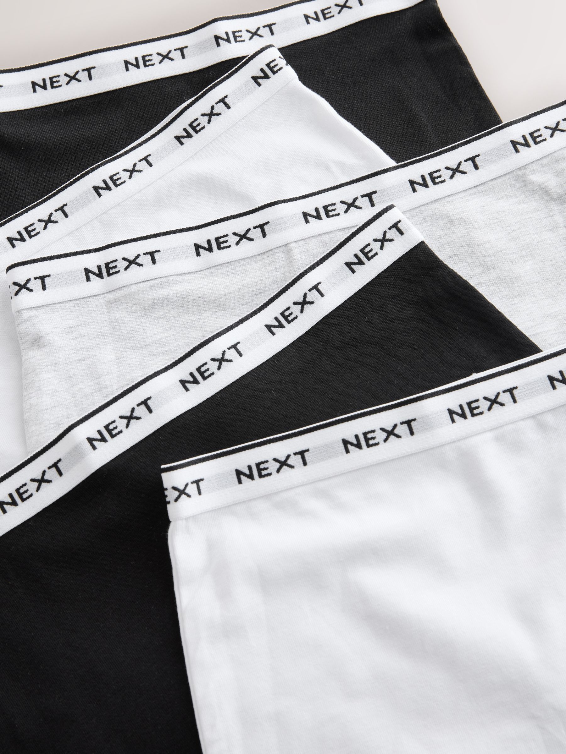 Zwart/grijs/wit - Short Briefs 5 Pack (2-16yrs)