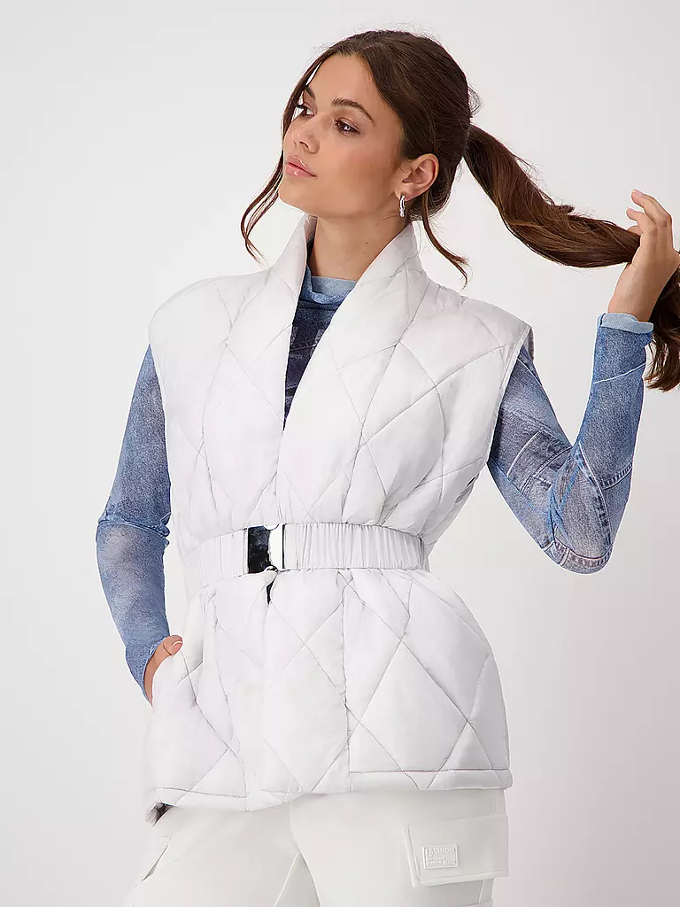 MONARI Steppgilet hellgrau