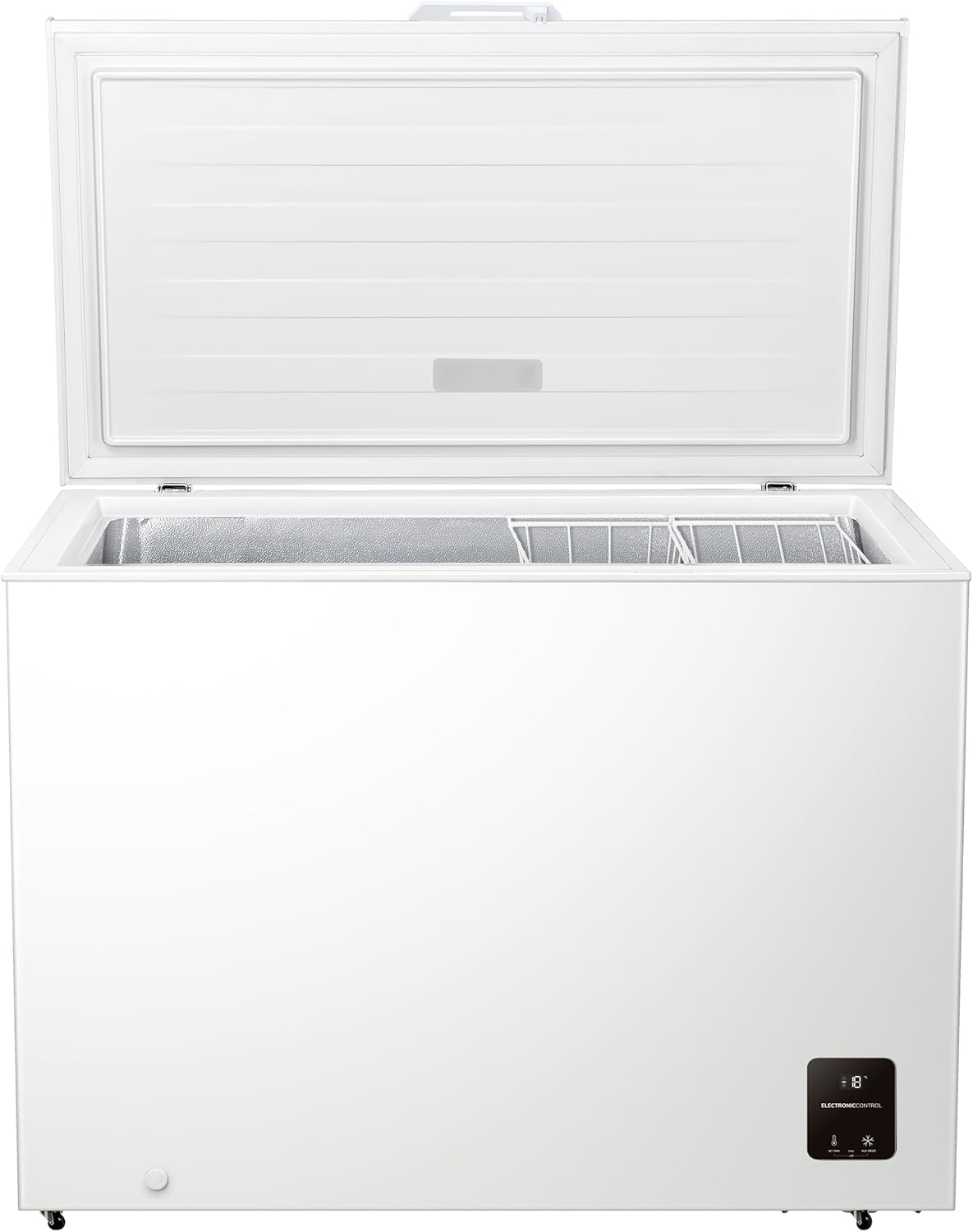 Gorenje FH30DAW Gefriertruhe/Höhe 111,4 cm/Gefrieren 297L/ LED Beleuchtung/Mit Hochleistungsrollen/FastFreeze/Sicherheitsschloss, Weiß