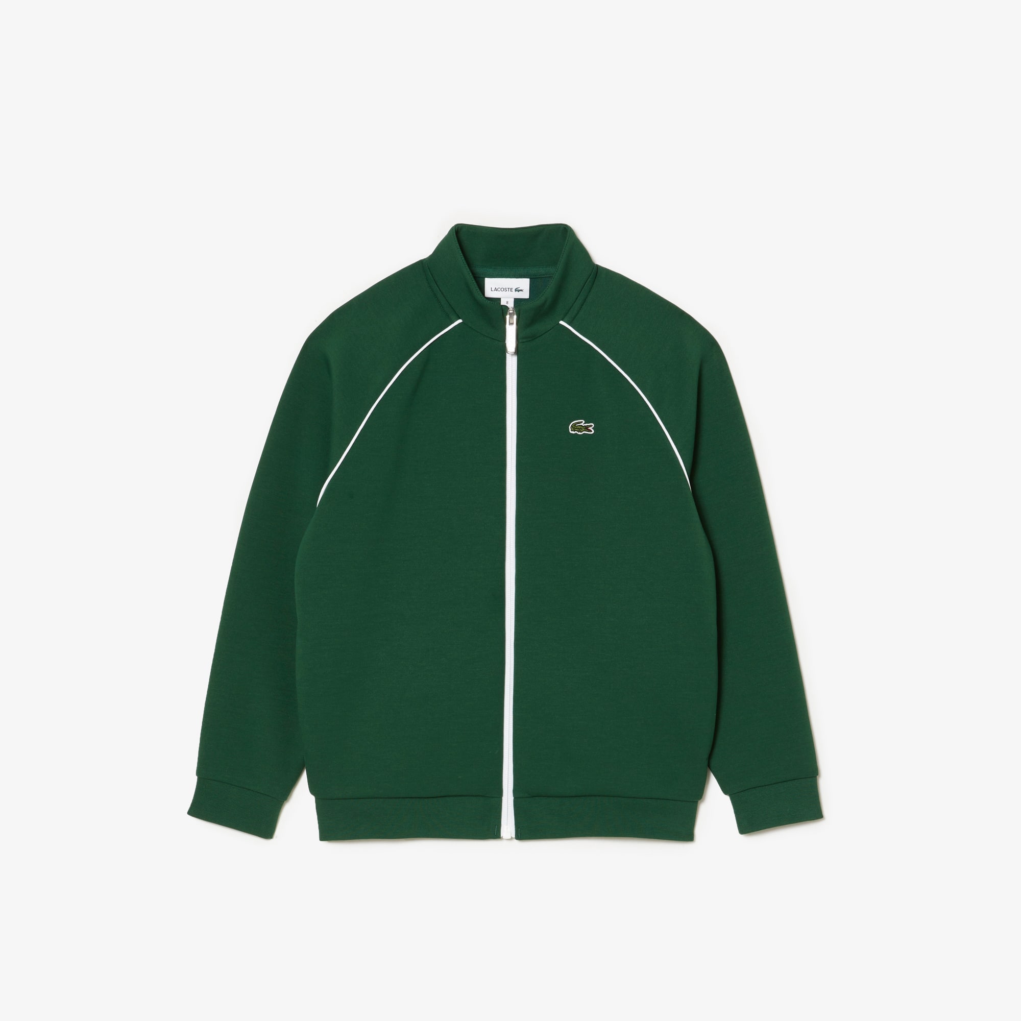 Sweatshirt zippé avec détails contrastés Pullovers & Sweatshirts - Vert - Lacoste - Enfant